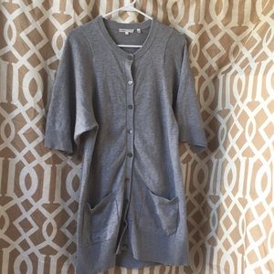 Vince gray button down sweater top used